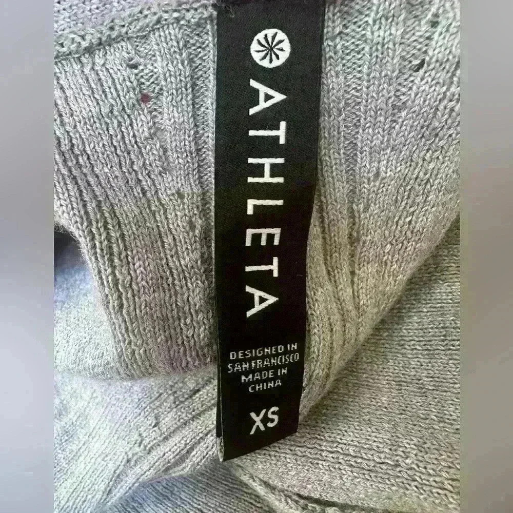 ATHLETA Solstice grey ribbed waterfall open front cardigan 🩶 - Picture 6 of 6